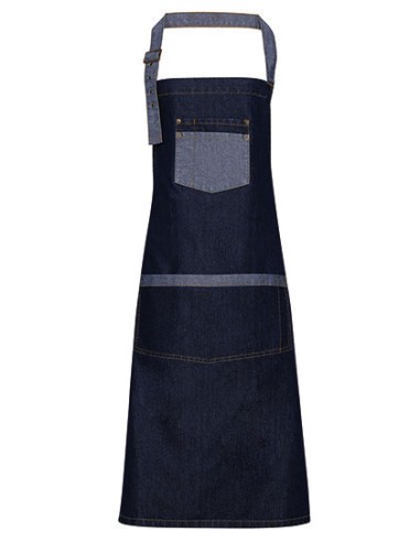 PRE-PR127-Domain Contrast Denim Bib Apron